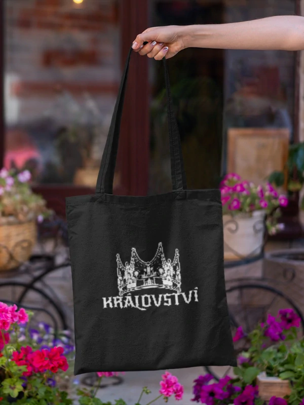 KRÁLOVSTVÍ plátěná taška ČERNÁ