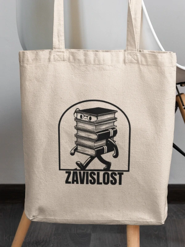 KNIHA ZÁVISLOST plátěná taška NATURAL