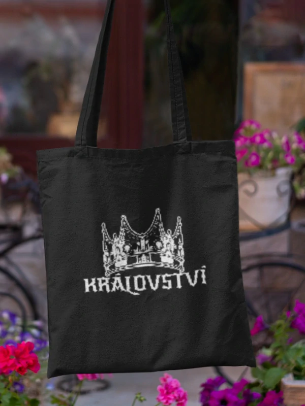 KRÁLOVSTVÍ plátěná taška ČERNÁ