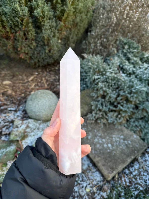 KALCIT růžový MAXI OBELISK konkrétní kus